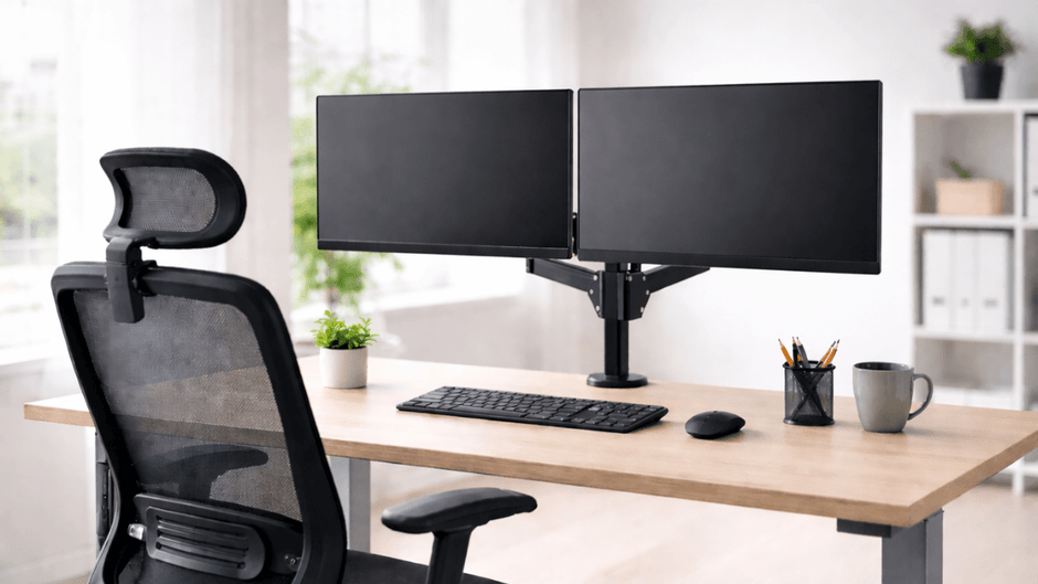 Sfeerafbeelding bureau met monitoren