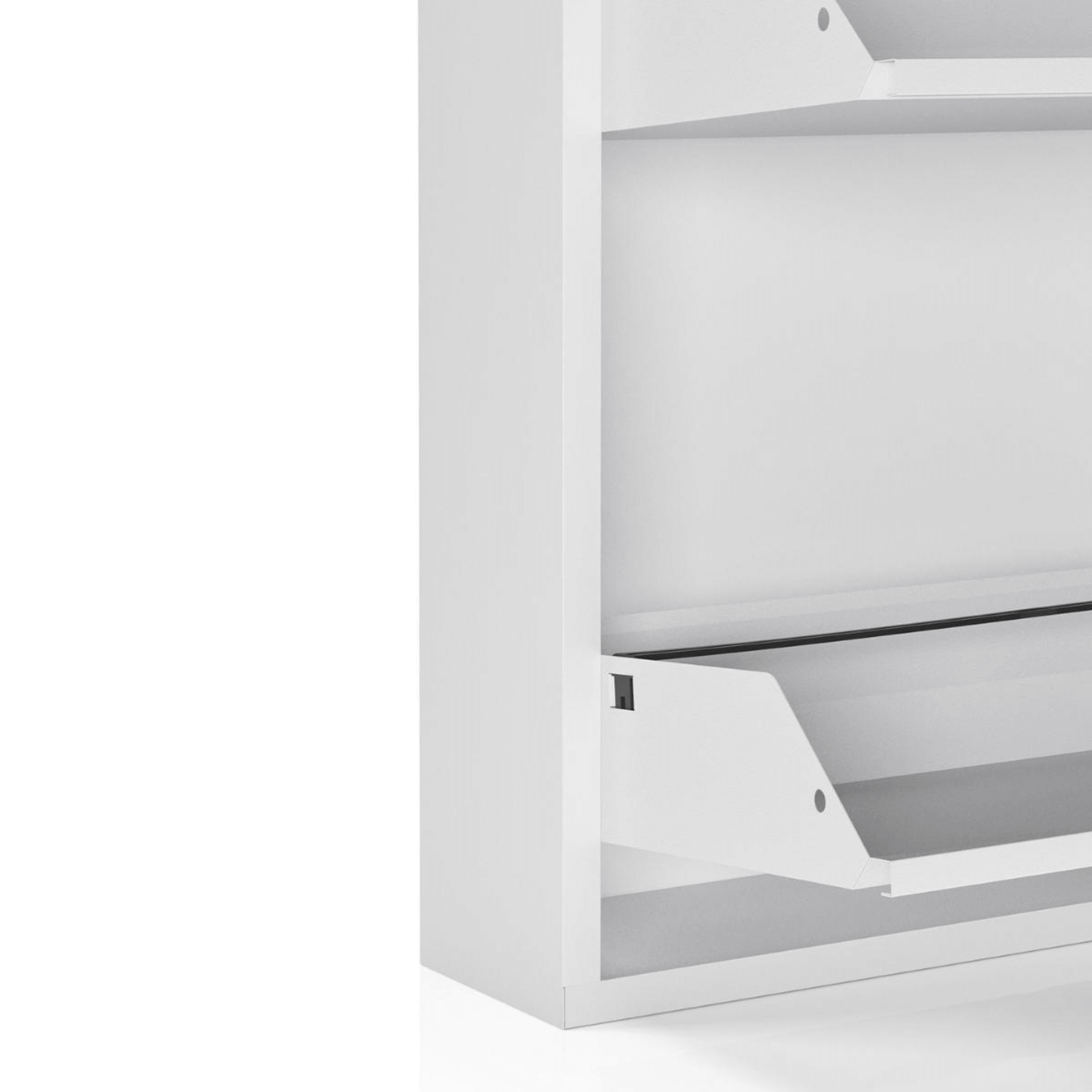 Open klep van schoenenkast Bodi Wit