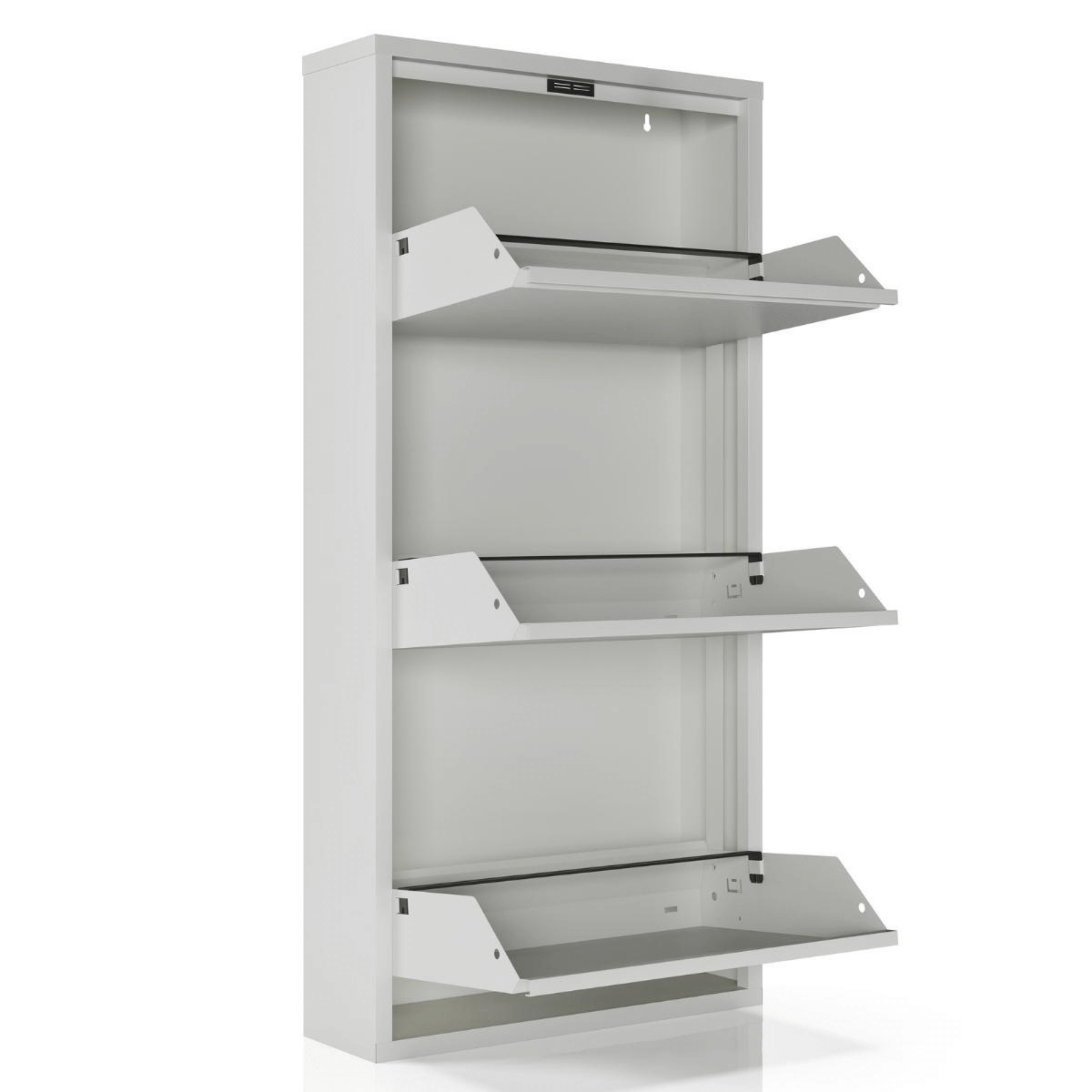 Witte 3-vaks schoenenkast Bodi