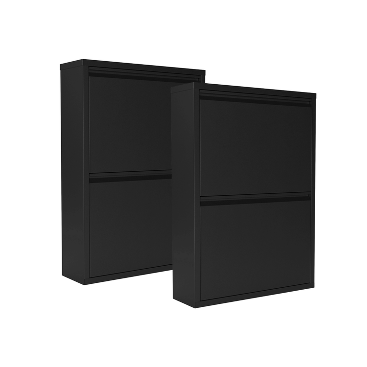 Set van 2 Bodi schoenenkasten zwart