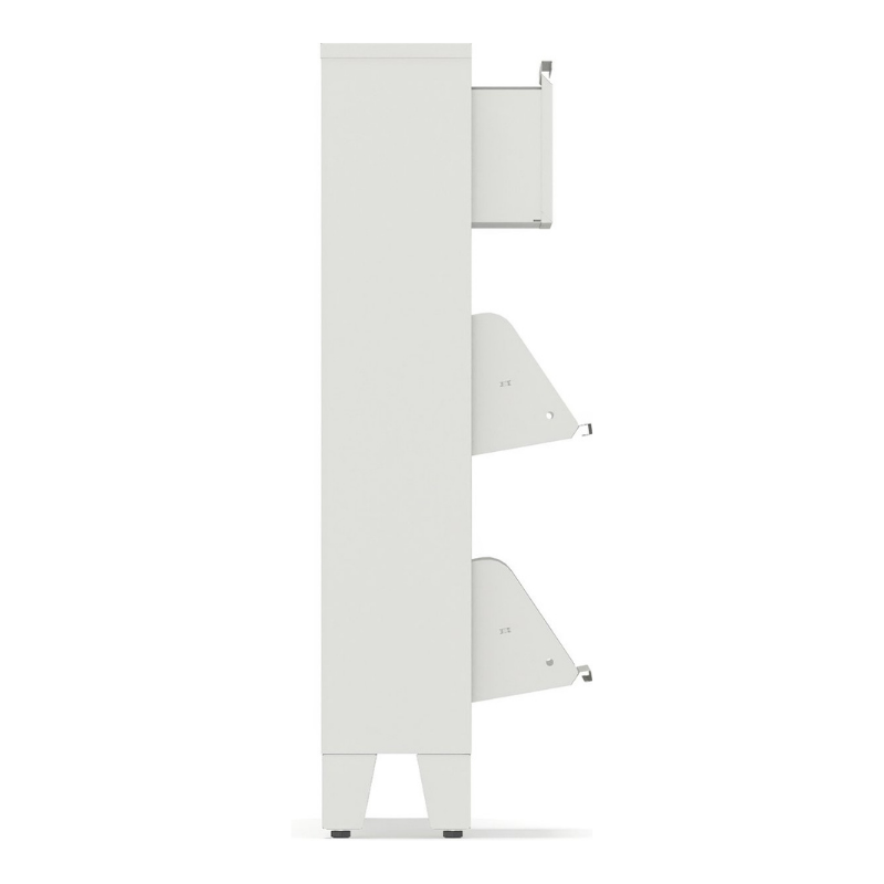 Witte schoenenkast zijkant