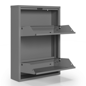 Schoenenkast Bodi 2-vaks Clay Grey Ceha Europe met open vakken