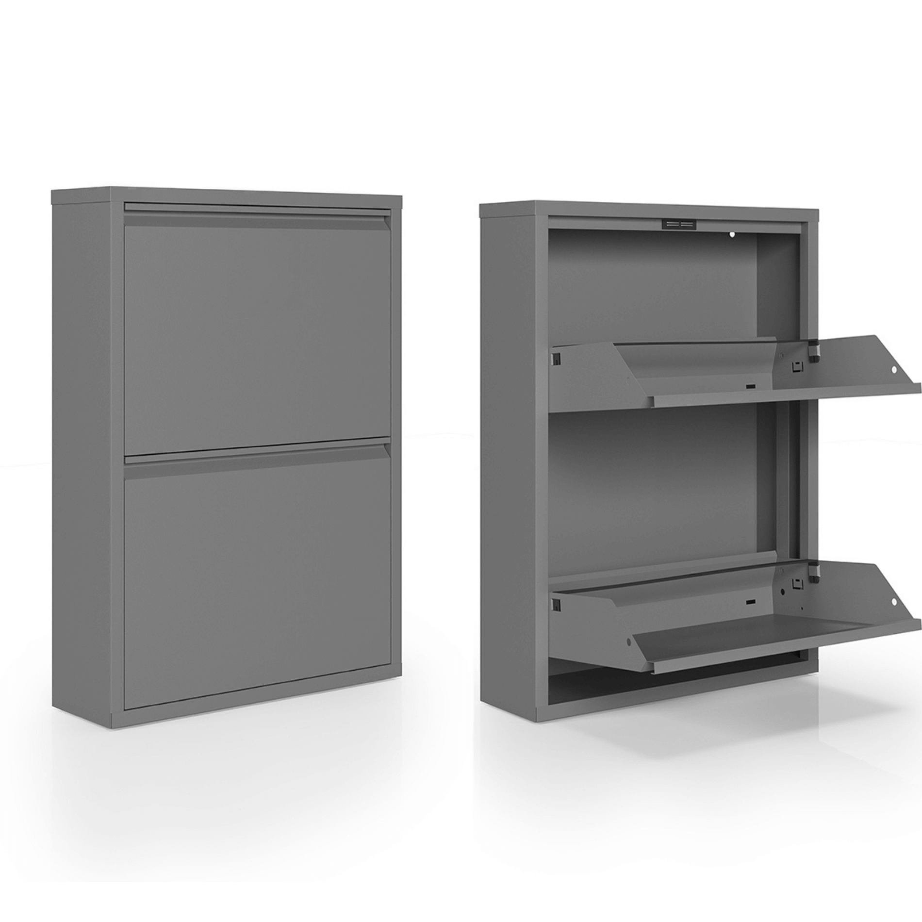 Schoenenkast Bodi 2-vaks Clay Grey