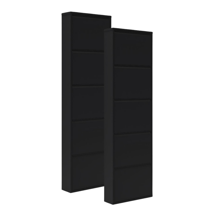 Set van 2 Bodi schoenenkasten in zwart