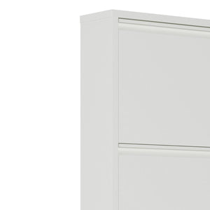 Detail van witte Bodi schoenenkast