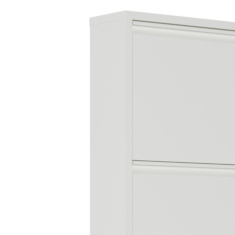 Detail van witte Bodi schoenenkast