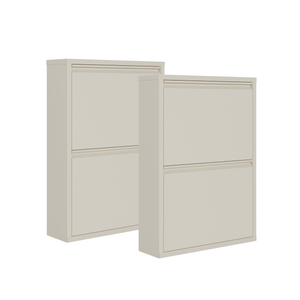 Set van 2 Bodi schoenenkast 2-vaks in Soft Beige