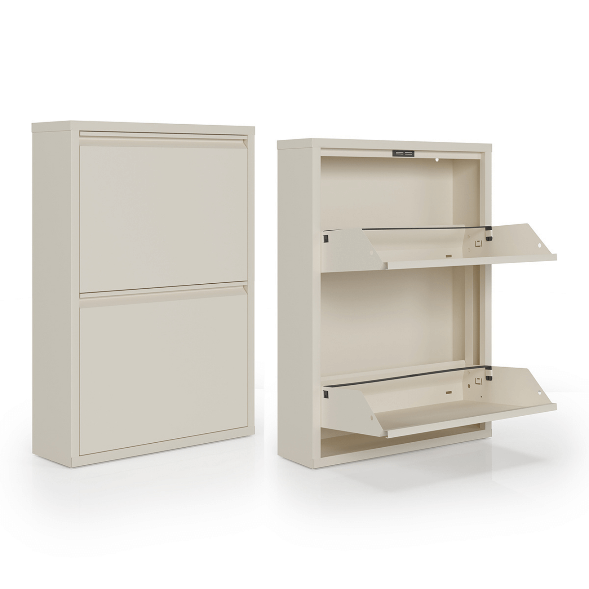 Schoenenkast Bodi Soft Beige 2-vaks van Ceha Europe