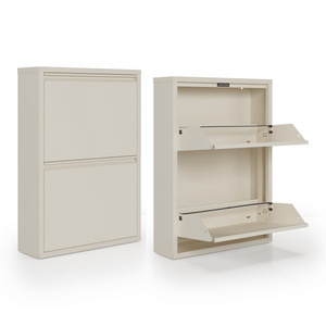 Schoenenkast Bodi Soft Beige 2-vaks van Ceha Europe