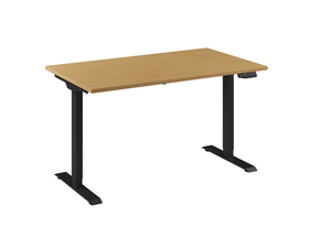 Ergonomisch bureau van Ceha Europe zwart onderstel beuken blad