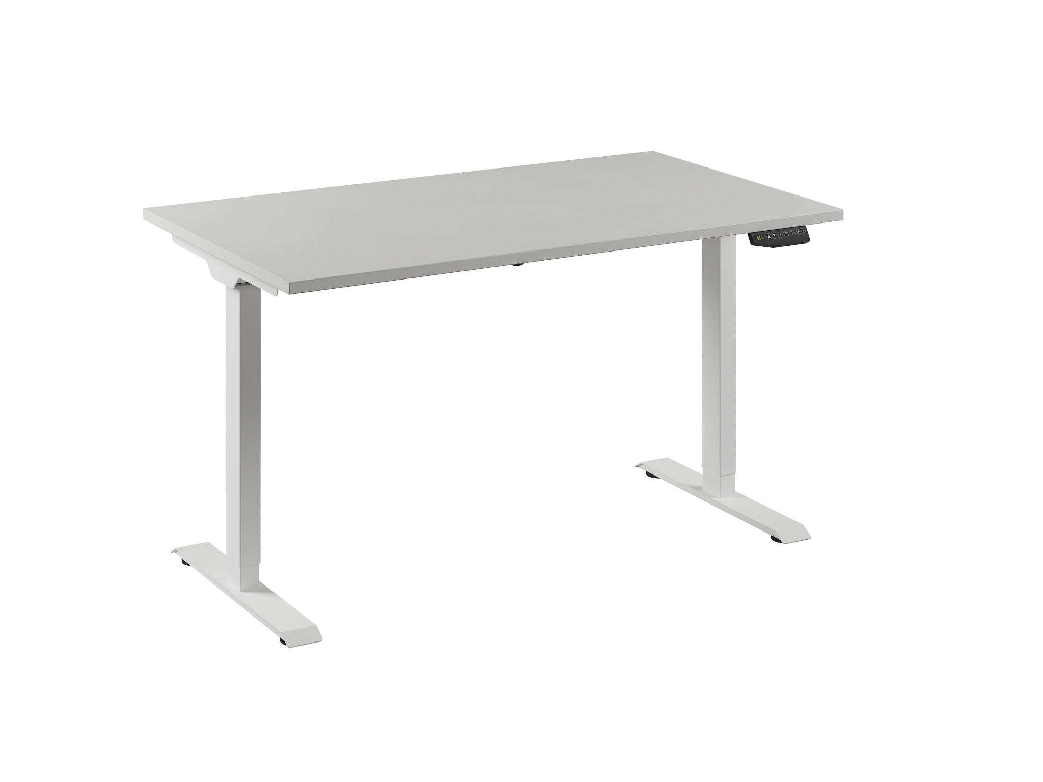 Ergonomisch sta/zit-bureau van Ceha Europe in volledig wit