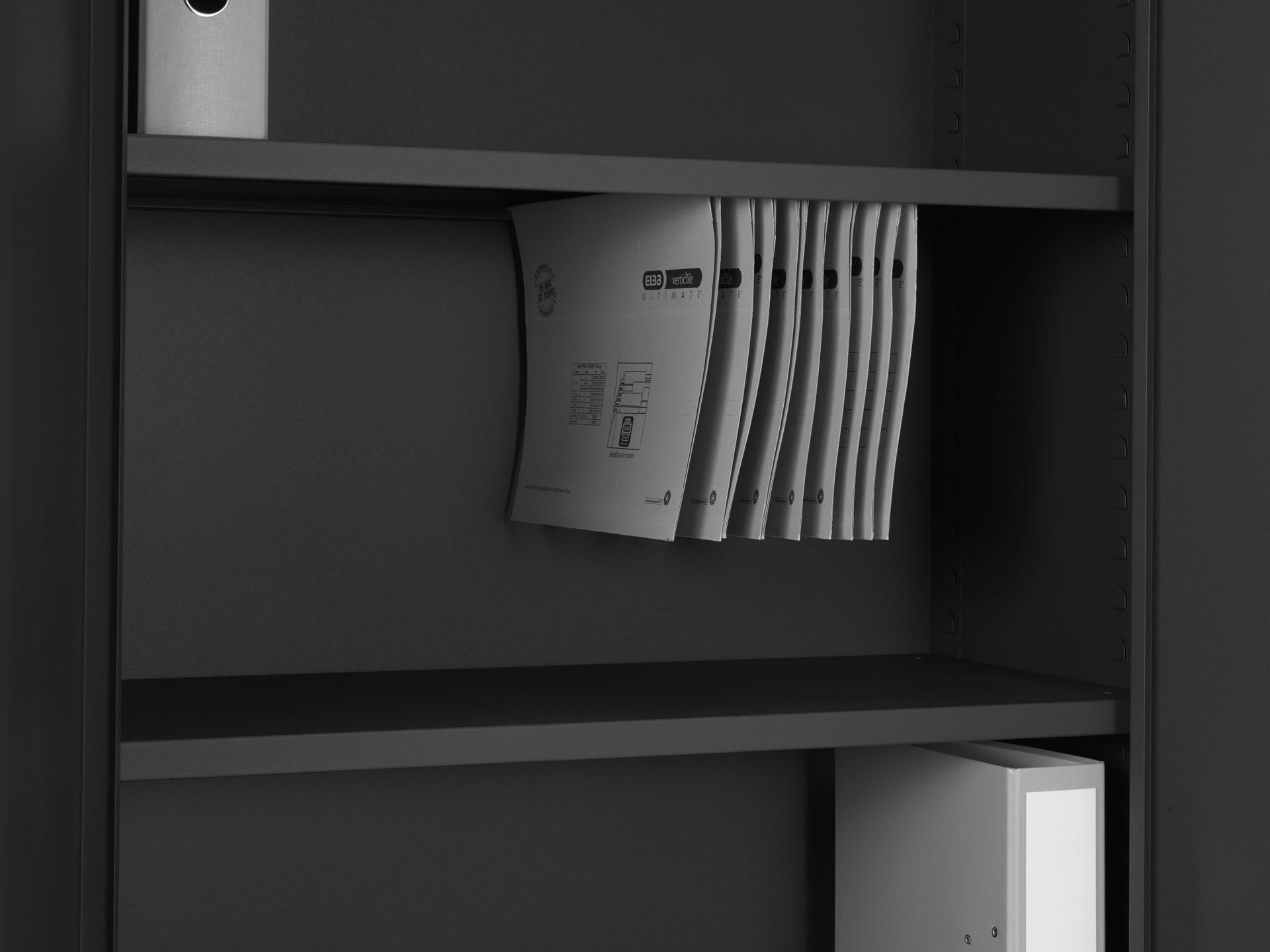 Binnenkant stalen draaideurkast 180x80 cm antracietgrijs