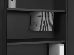 Binnenkant stalen draaideurkast 180x80 cm antracietgrijs