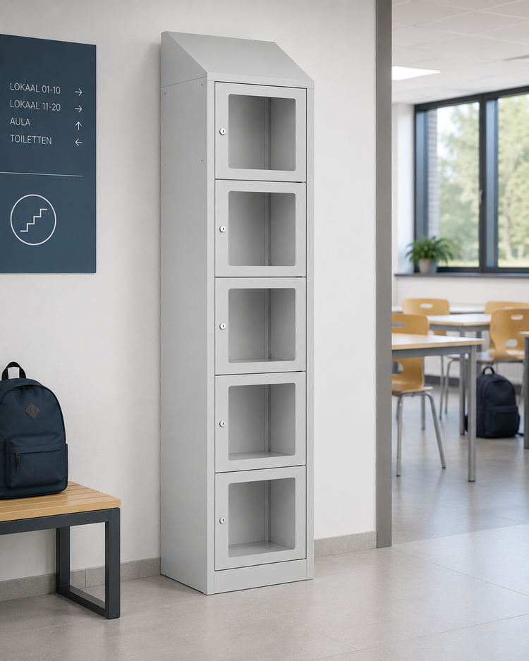 Locker CKT 180-1.5 grijs op school
