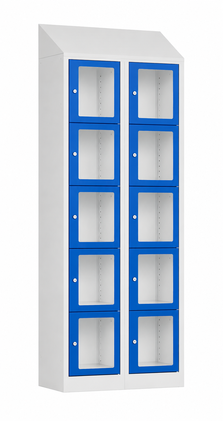 Locker CKT met acrylglas 2.10 grijs/blauw
