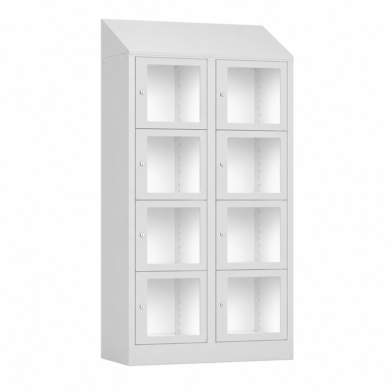 Grijze CKT lockerkast met acrylglas 180-2.8