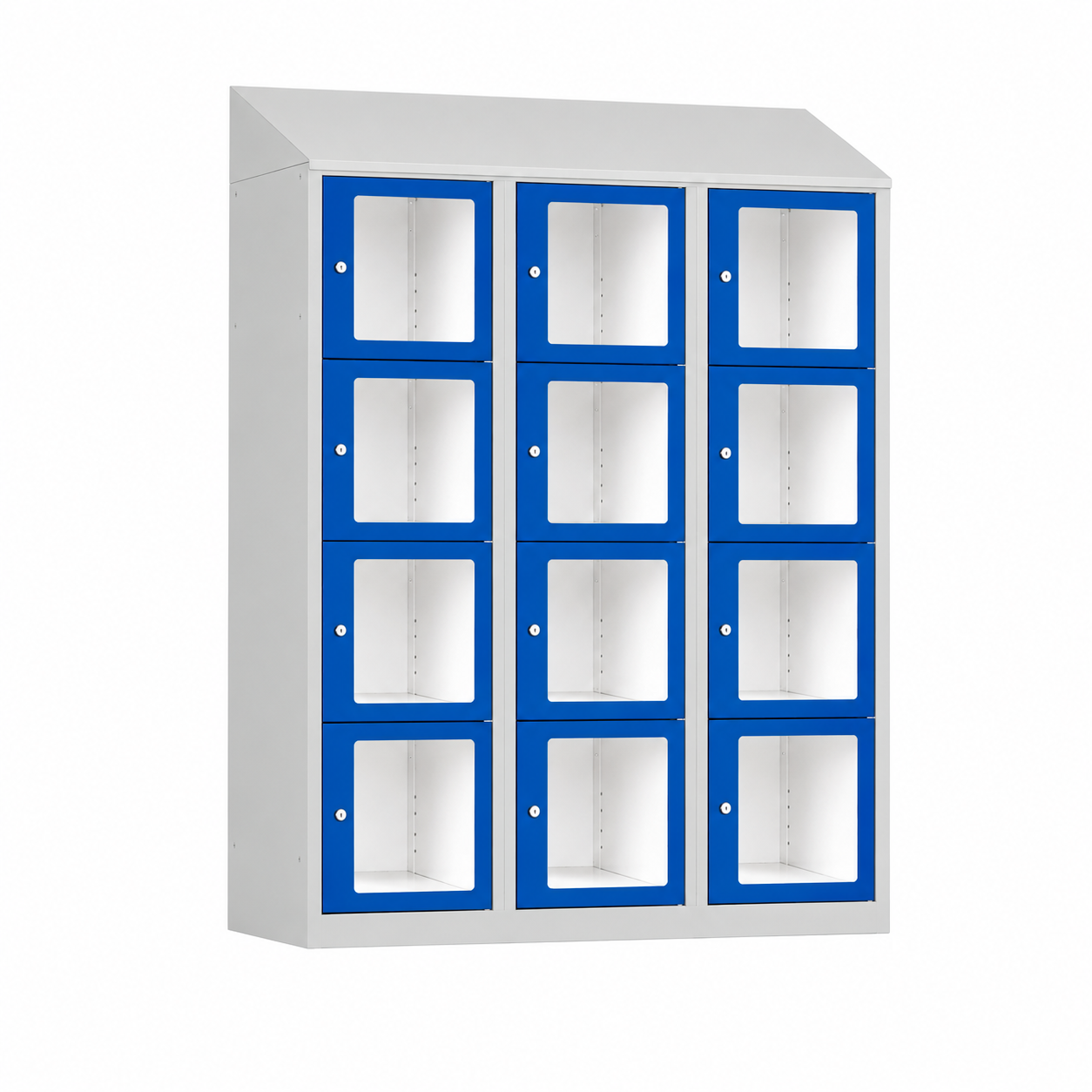 CKT locker grijs/blauw met 12 vakken