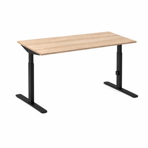 Click-T bureau 120x60 zwart/eiken wit