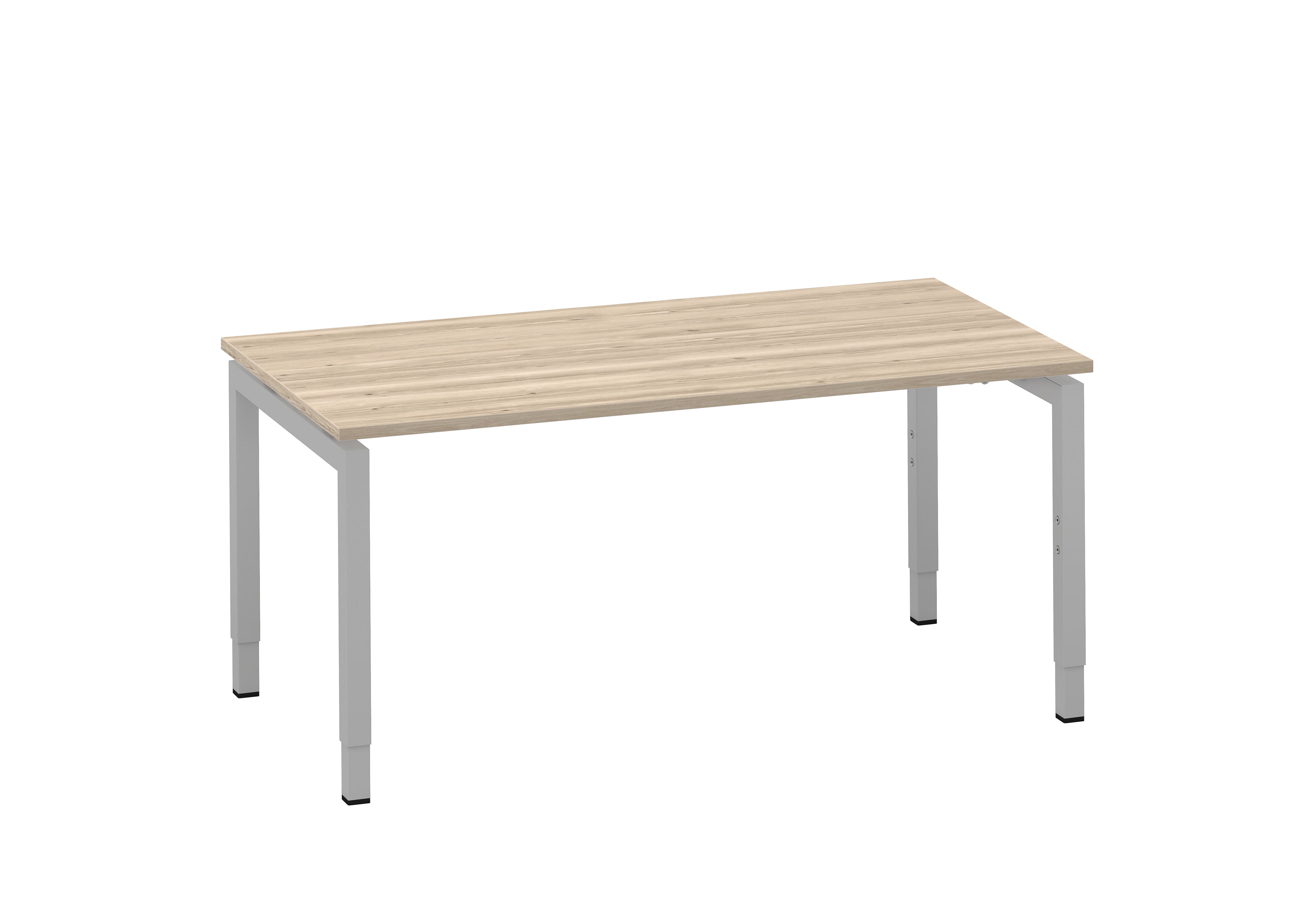 Bureau Easy 4 140×80 aluminium/eiken wit van Ceha Europe