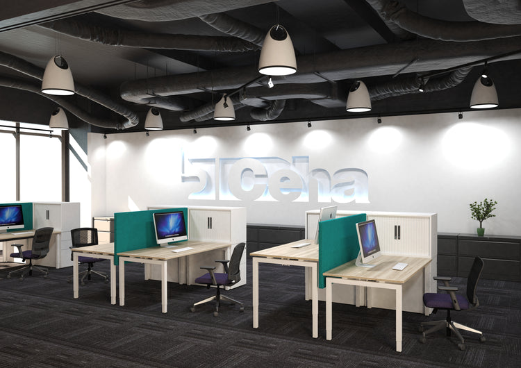  Easy 4 bureau 160x80 wit/eiken wit