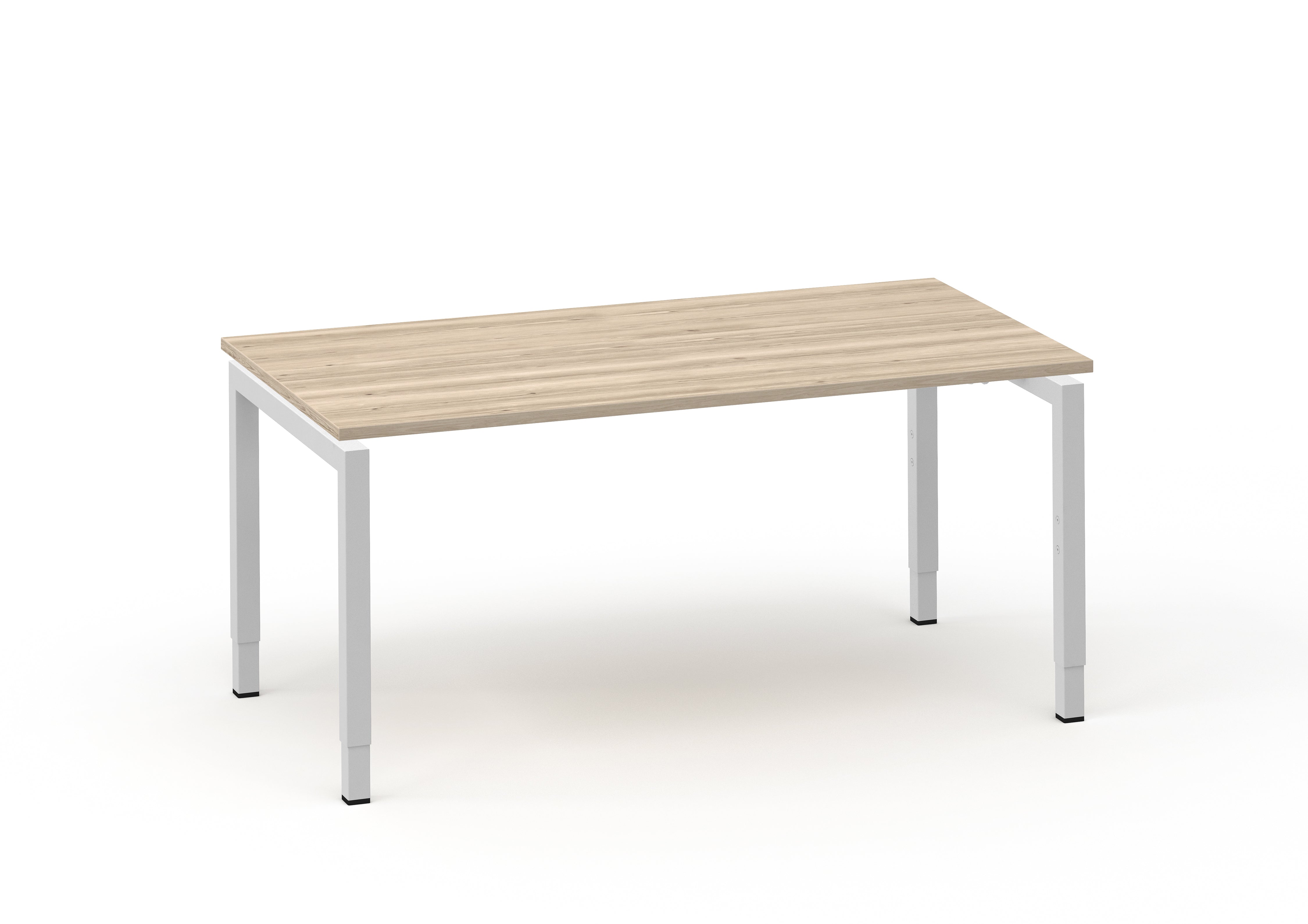 Easy 4 bureau 200x100 cm in wit/eiken wit