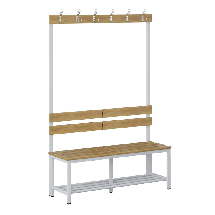 Kleedkamerbank 100 cm grijs/beuken