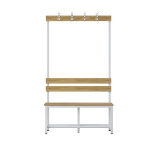 Kleedkamerbank 120 cm 4 haken