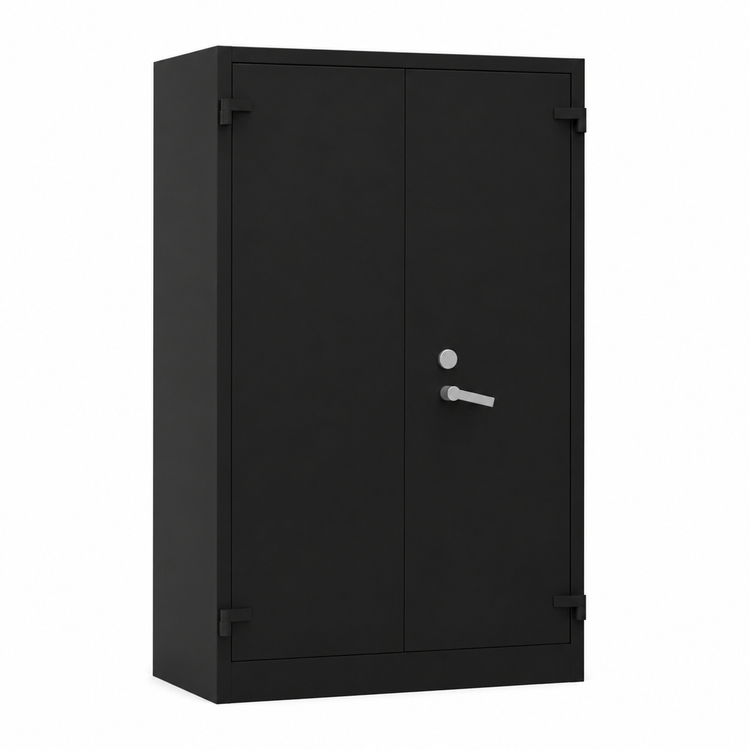Zwarte LYD brandwerende kast 1195x126