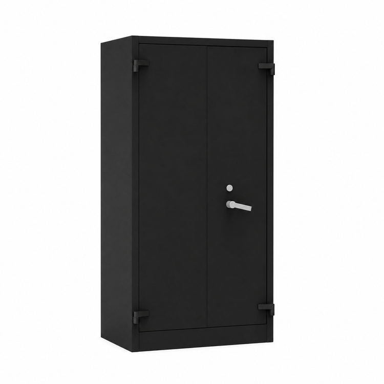 Zwarte brandwerende kast LYD 195x95