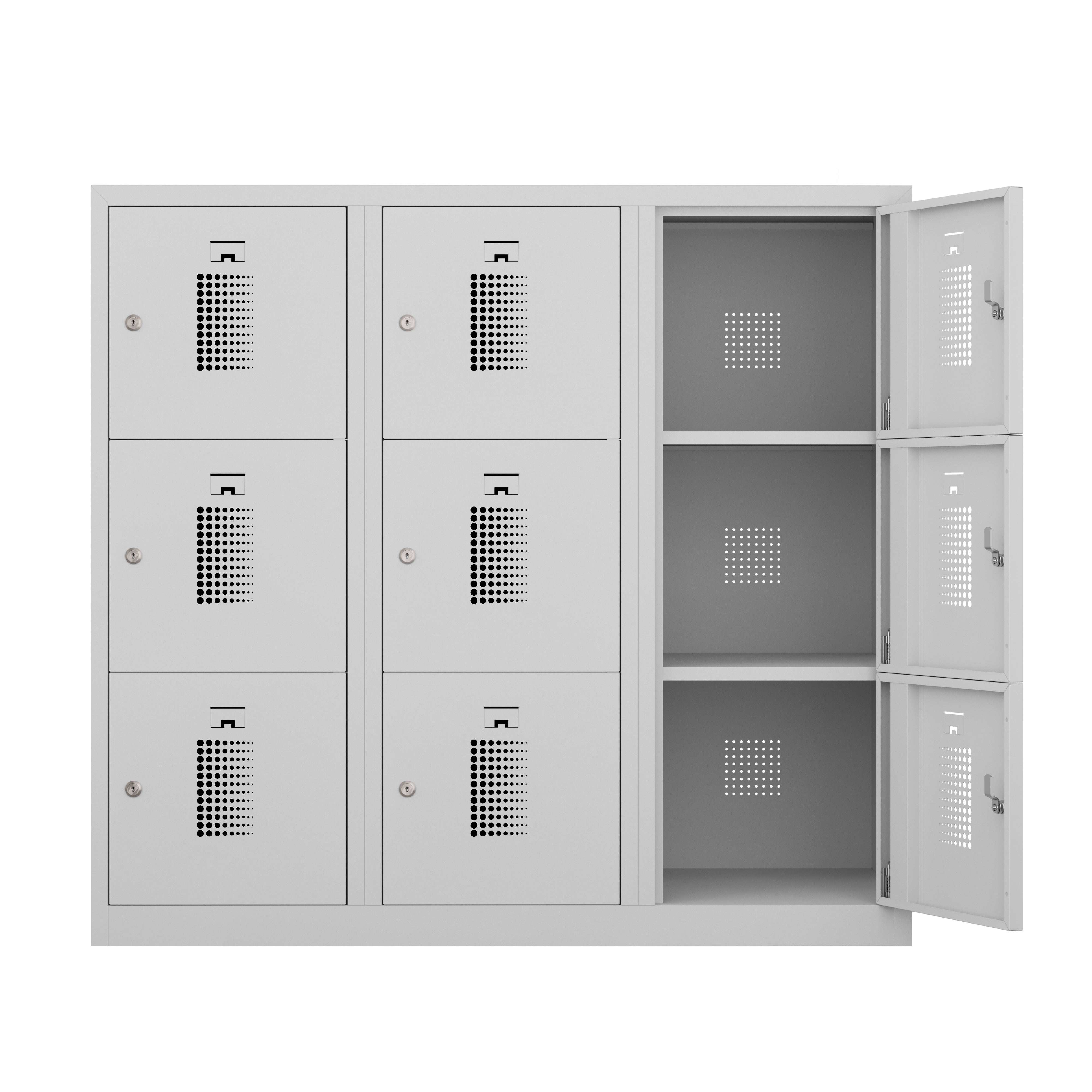 Grijze lockerkast Ceha Europe 9 deuren