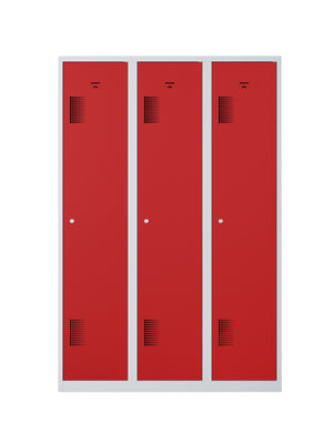 Garderobekast NHTD 180-3.3 grijs/rood