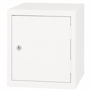 Witte OKK met cilinderslot in RAL9010D