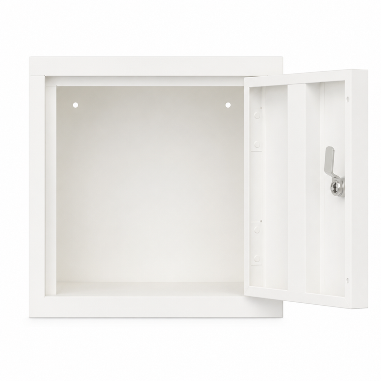 Open OKK locker wit met cilinderslot