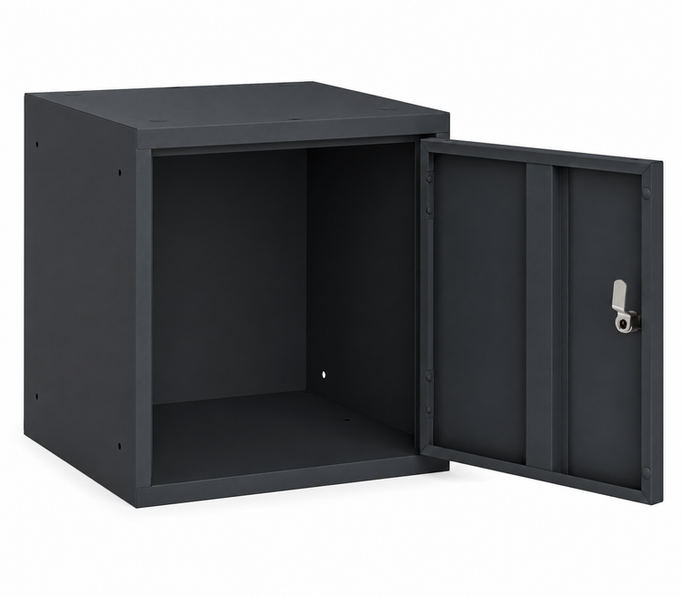 Open cube locker antraciet