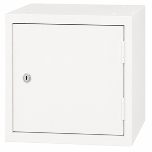Vooraanzicht witte cube locker