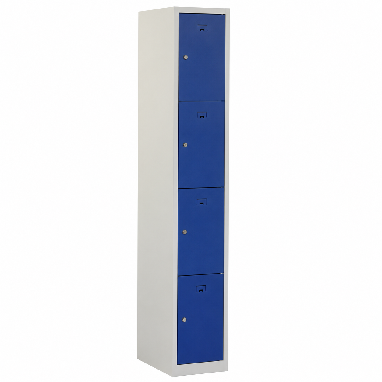 Locker PH 4 blauwe deuren en grijze romp
