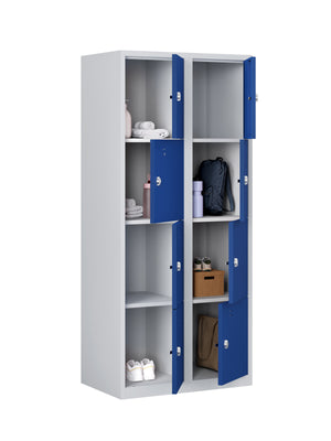 PHT locker grijs met blauwe deuren