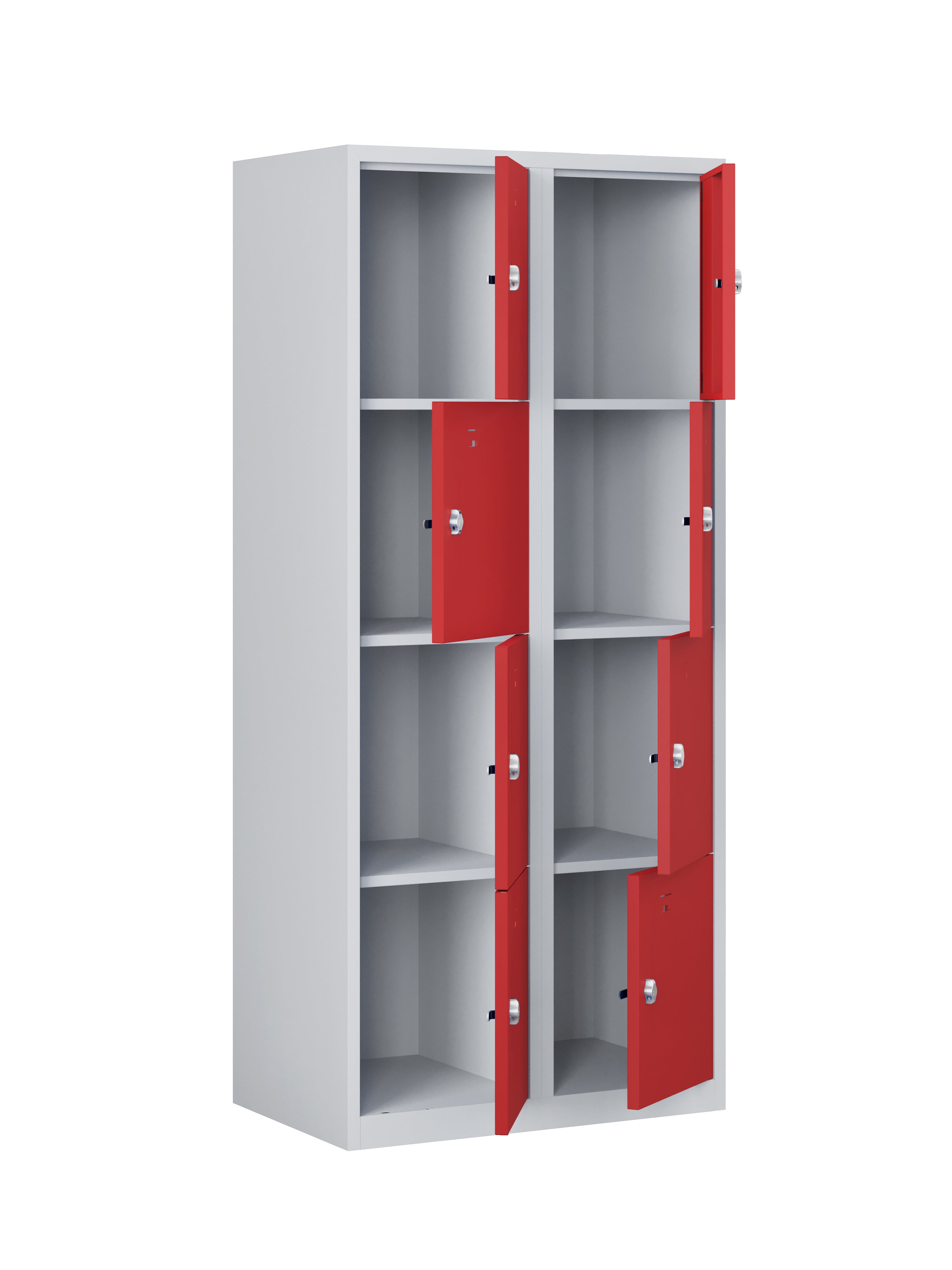 PHT 180 2.8 locker met rode deuren en valgrendelslot