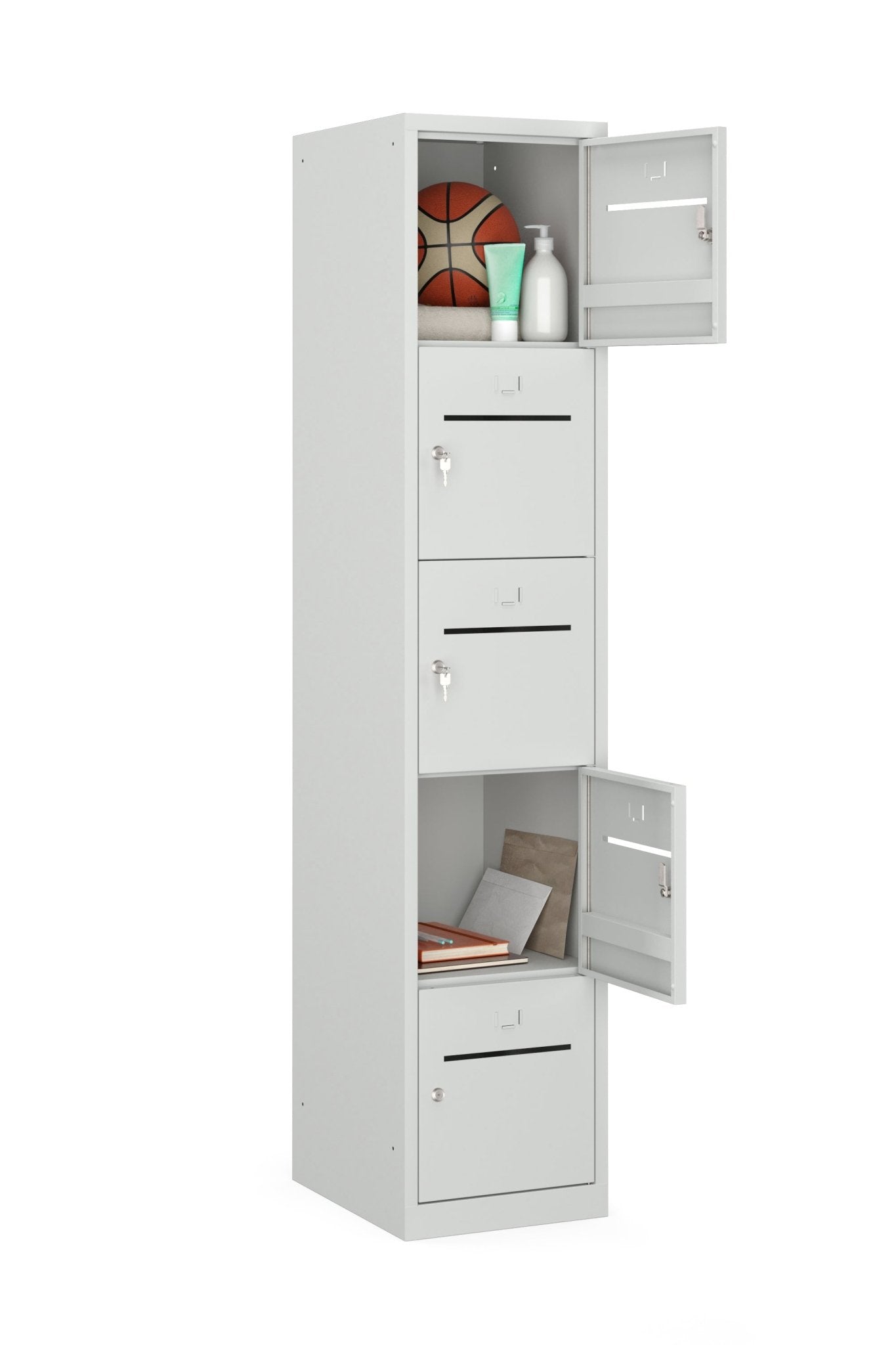 Helmkast PHTB 195‑1.5 in RAL 7035  met 5 deuren