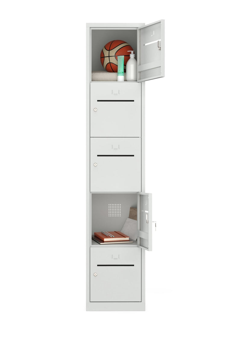 PHTB helmkast 195‑1.5 kleedruimte locker met cilinderbeveiliging grijs