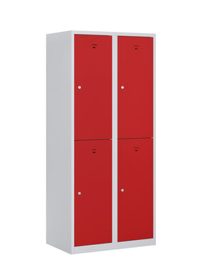 Garderobekast PHTD 180-2.4 grijs/rood