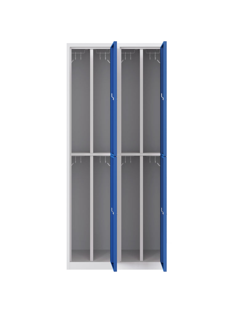 Garderobekast PHTD 180-2.4 grijs/blauw voor kleedruimtes