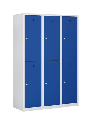 PHTD garderobekast grijs/blauw met 6 deuren