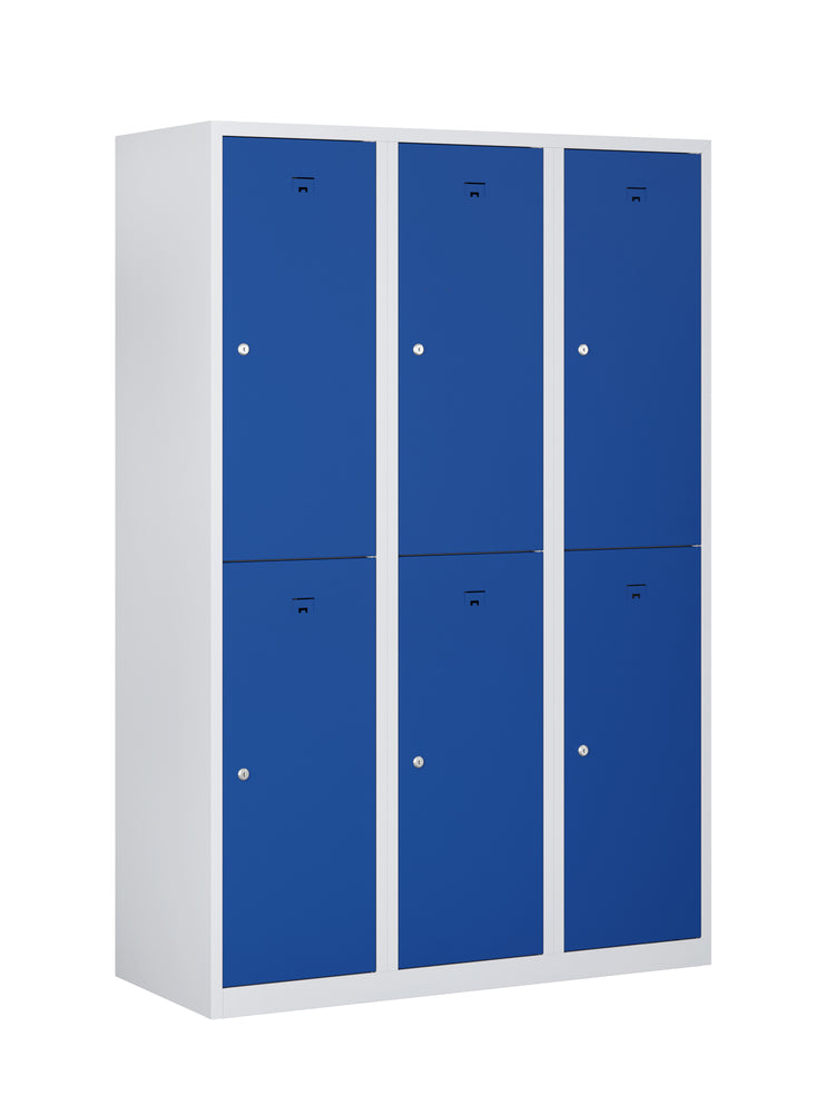 PHTD garderobekast grijs/blauw met 6 deuren