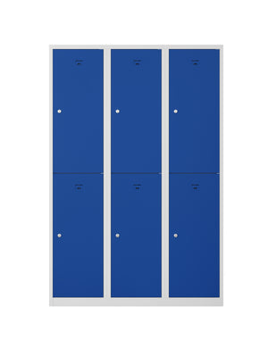Garderobekast PHTD 3.6 grijs met blauwe deuren