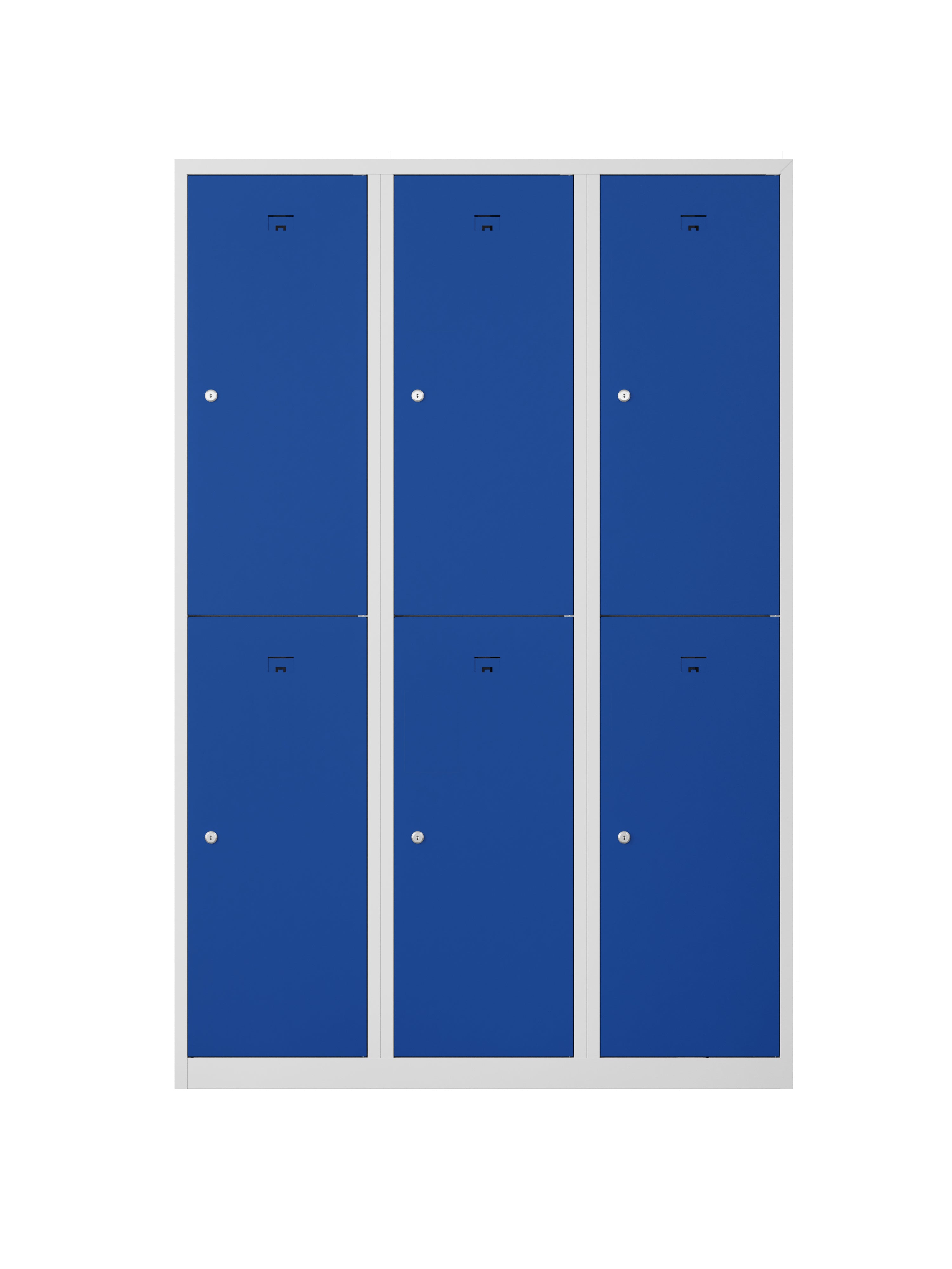 Garderobekast PHTD 3.6 grijs met blauwe deuren