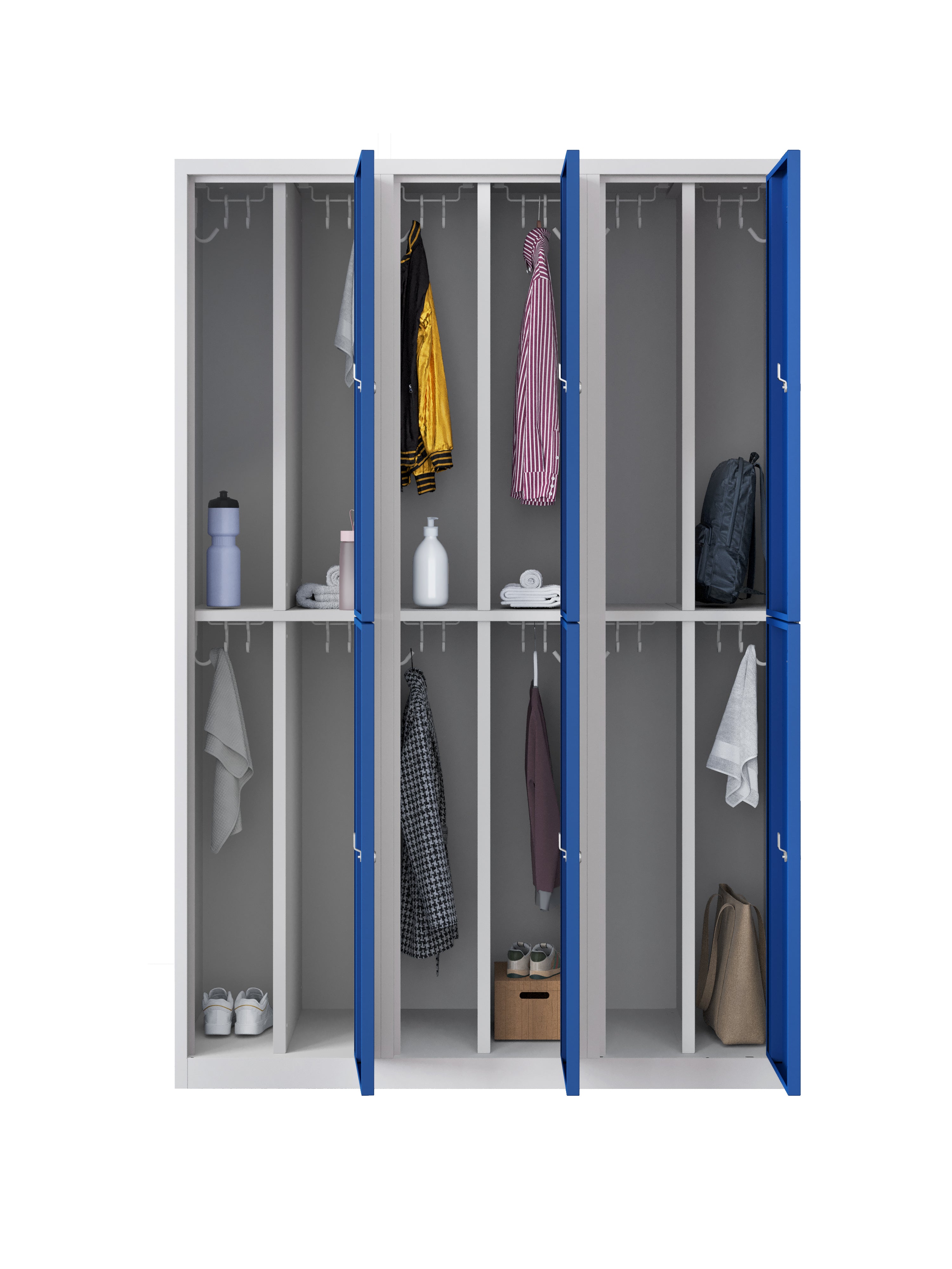 PHTD garderobekast 180-3.6 grijs/blauw