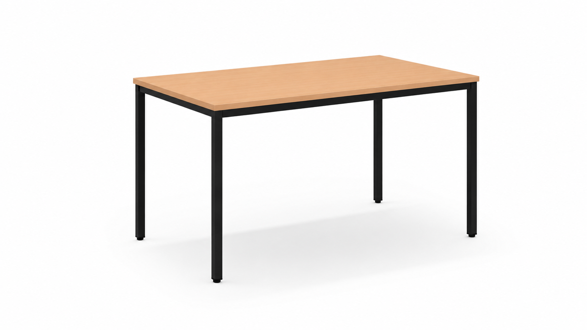 Kantinetafel PM 140x80 zwart/beuken