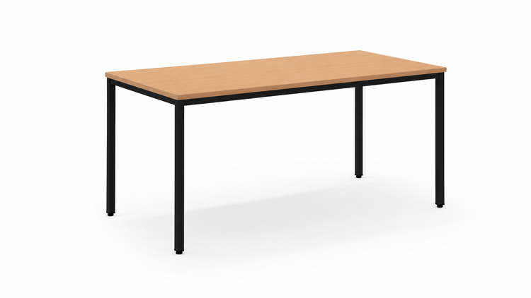 Kantinetafel PM zwart/beuken 160x80 cm