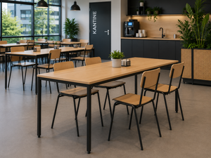 Kantinetafel PM 200x80 cm in bedrijfskantine